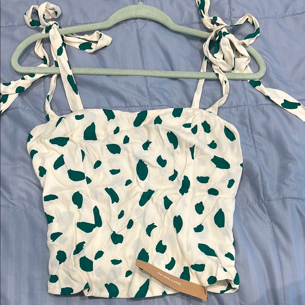 Reformation White Cream Tie Front Camisole